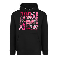 Black cancer awareness fight believe hope survive Heavyweight Hoodie - CowGirlArtShop