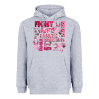 Heather Grey cancer awareness fight believe hope survive Heavyweight Hoodie - CowGirlArtShop