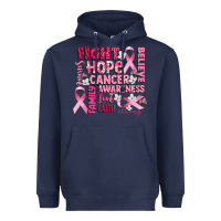 Navy cancer awareness fight believe hope survive Heavyweight Hoodie - CowGirlArtShop