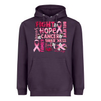 Plum cancer awareness fight believe hope survive Heavyweight Hoodie - CowGirlArtShop