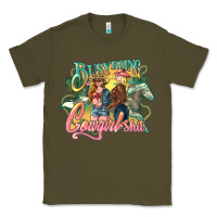 Army Green busy doing cowgirl Classic Tee - NancyCooperArtShop