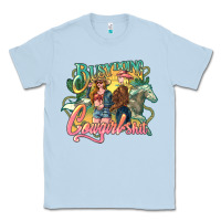 Dusty Blue busy doing cowgirl Classic Tee - NancyCooperArtShop
