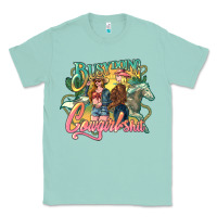 Seafoam busy doing cowgirl Classic Tee - NancyCooperArtShop