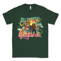 Sports Green busy doing cowgirl Classic Tee - NancyCooperArtShop