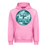 Fuchsia Pink let it snow Urban Hoodie - FaDigitalArtStudio
