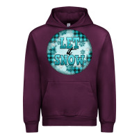 Mauve Wine let it snow Urban Hoodie - FaDigitalArtStudio