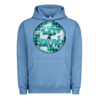 Pigment Pebble Blue let it snow Urban Hoodie - FaDigitalArtStudio