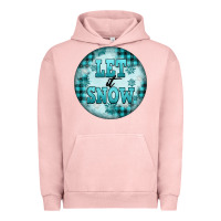 Pigment Salmon let it snow Urban Hoodie - FaDigitalArtStudio