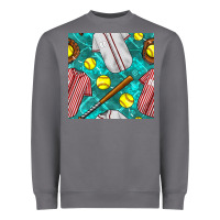 Storm softball uniform glove and bat with field seamless pattern Heavyweight Sweatshirt - BundleAndBundleShop