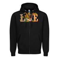 Black Love Gnome Zipper Hoodie - texasbilliewilder