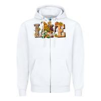 White Love Gnome Zipper Hoodie - texasbilliewilder