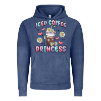 Vintage Denim iced coffee princess Vintage Hoodie - MaliasSmallBusiness
