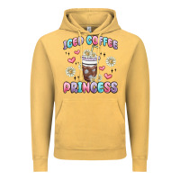 Vintage Mustard iced coffee princess Vintage Hoodie - MaliasSmallBusiness