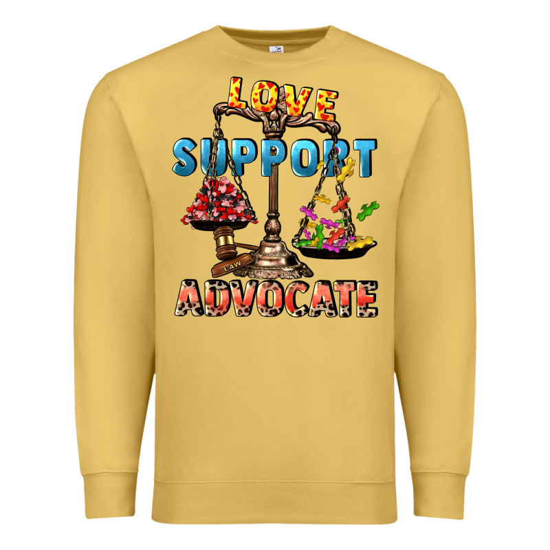 Love Support Advocate Premium Sweatshirt by CowGirlArtShop | Teevron