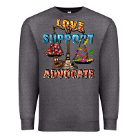 Charcoal Heather Love support advocate Premium Sweatshirt - CowGirlArtShop