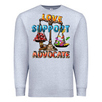 Heather Grey Love support advocate Premium Sweatshirt - CowGirlArtShop