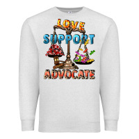 Oatmeal Heather Love support advocate Premium Sweatshirt - CowGirlArtShop