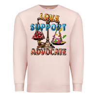 Pale Pink Love support advocate Premium Sweatshirt - CowGirlArtShop