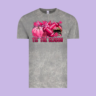 Tis' The Season Football Breast Cancer Vintage Tee Designed By Nancycooperartshop