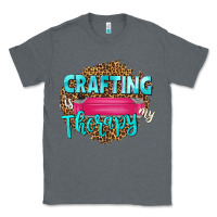 Charcoal Heather crafting is my therapy Classic Tee - NancyCooperArtShop