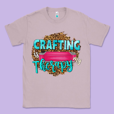 Crafting Is My Therapy Classic Tee Designed By Nancycooperartshop