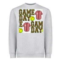 Heather Grey softball uniform game day seamless pattern Heavyweight Sweatshirt - BundleAndBundleShop