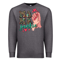 Charcoal Heather Mama Junkie Mother's Day Premium Sweatshirt - CowGirlArtShop