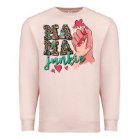 Pale Pink Mama Junkie Mother's Day Premium Sweatshirt - CowGirlArtShop