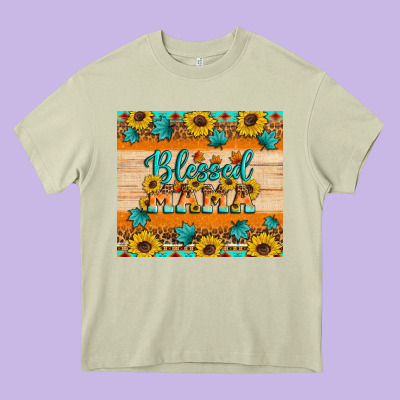 Blessed Mama Heavy Core Tee Designed By Artiststas