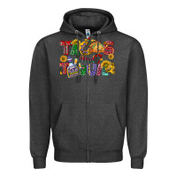 Charcoal Heather Tacos and tequila Zipper Hoodie - NancyCooperArtShop