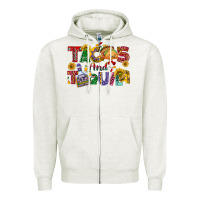 Oatmeal Heather Tacos and tequila Zipper Hoodie - NancyCooperArtShop