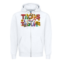 White Tacos and tequila Zipper Hoodie - NancyCooperArtShop