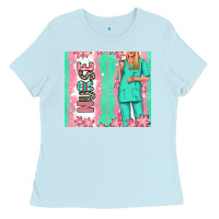 Baby Blue nurse  blonde woman Ladies Tee - RanaPortraitStore