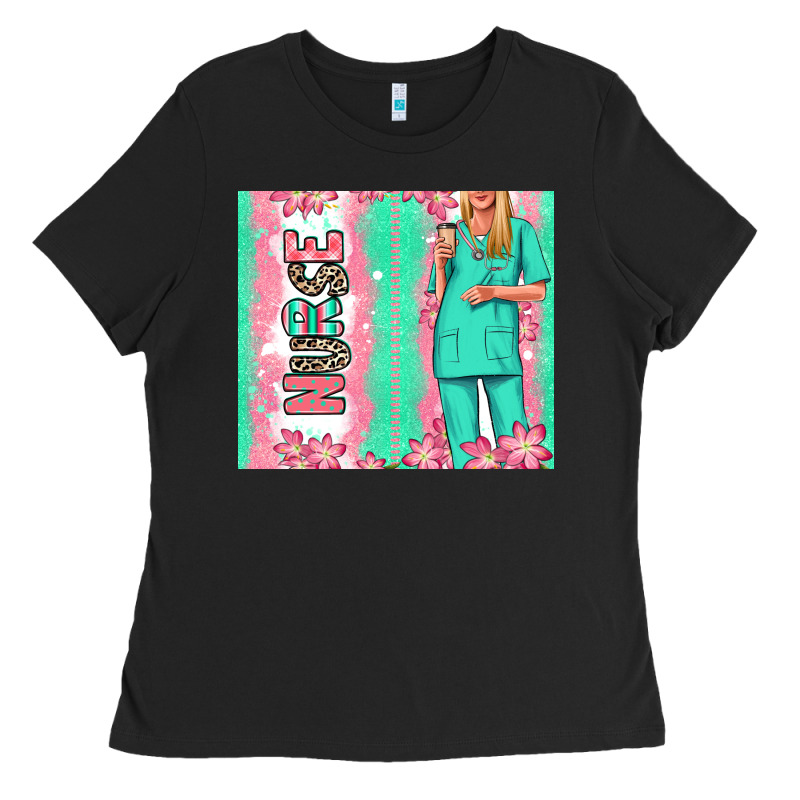 Nurse  Blonde Woman Ladies Tee by RanaPortraitStore | Teevron