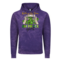 Cloud Purple rolling up some shamrock spirit Vintage Hoodie - MaliasSmallBusiness
