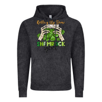 Vintage Black rolling up some shamrock spirit Vintage Hoodie - MaliasSmallBusiness