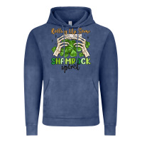Vintage Denim rolling up some shamrock spirit Vintage Hoodie - MaliasSmallBusiness