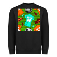 Black soccer ball uniform and shoes seamless pattern Heavyweight Sweatshirt - BundleAndBundleShop