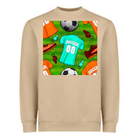 Mushroom soccer ball uniform and shoes seamless pattern Heavyweight Sweatshirt - BundleAndBundleShop