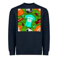 Navy soccer ball uniform and shoes seamless pattern Heavyweight Sweatshirt - BundleAndBundleShop