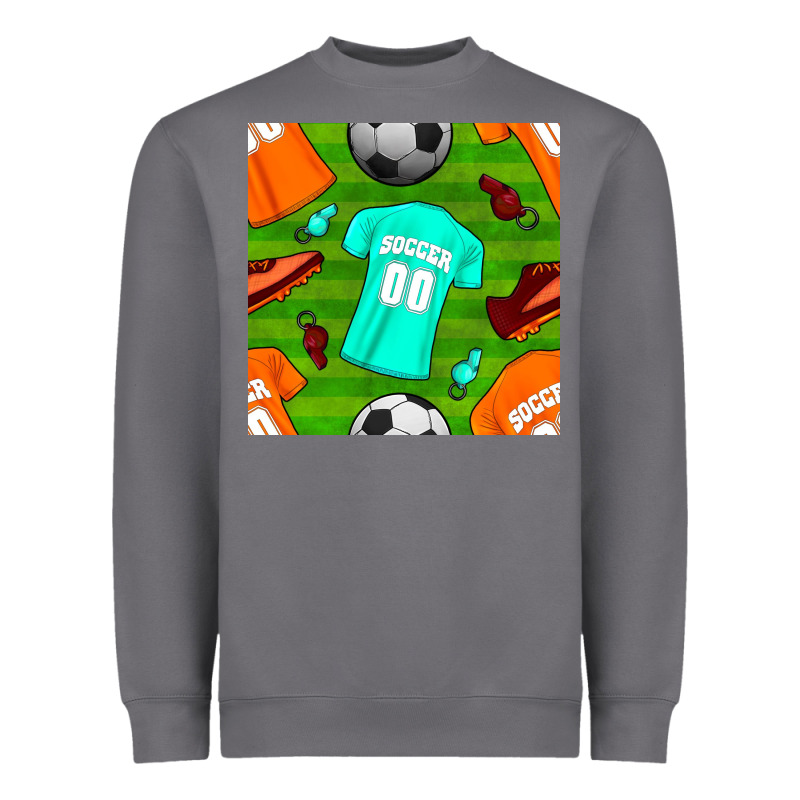 Soccer Ball Uniform And Shoes Seamless Pattern Heavyweight Sweatshirt by BundleAndBundleShop | Teevron