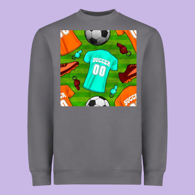 Soccer Ball Uniform And Shoes Seamless Pattern Heavyweight Sweatshirt Designed By Bundleandbundleshop