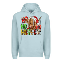 Blue Mist ho ho ho heifer Premium Hoodie - CowGirlArtShop
