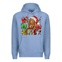 Colony Blue ho ho ho heifer Premium Hoodie - CowGirlArtShop