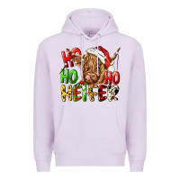 Lilac ho ho ho heifer Premium Hoodie - CowGirlArtShop
