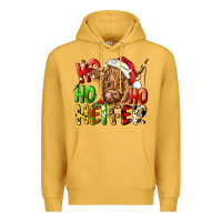 Mustard ho ho ho heifer Premium Hoodie - CowGirlArtShop