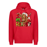 Red ho ho ho heifer Premium Hoodie - CowGirlArtShop