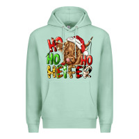 Seafoam ho ho ho heifer Premium Hoodie - CowGirlArtShop