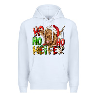 White ho ho ho heifer Premium Hoodie - CowGirlArtShop