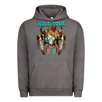 Pigment Tornado Wild Soul Bull Skull Urban Hoodie - FaDigitalArtStudio
